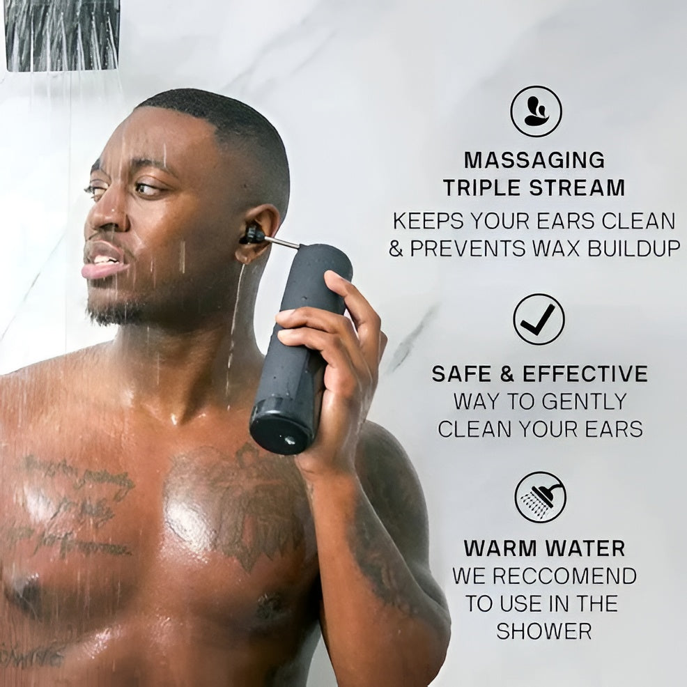 Rechargeable Ear Cleaning Support Irrigation Kit with 3 Pressure Modes and Tips