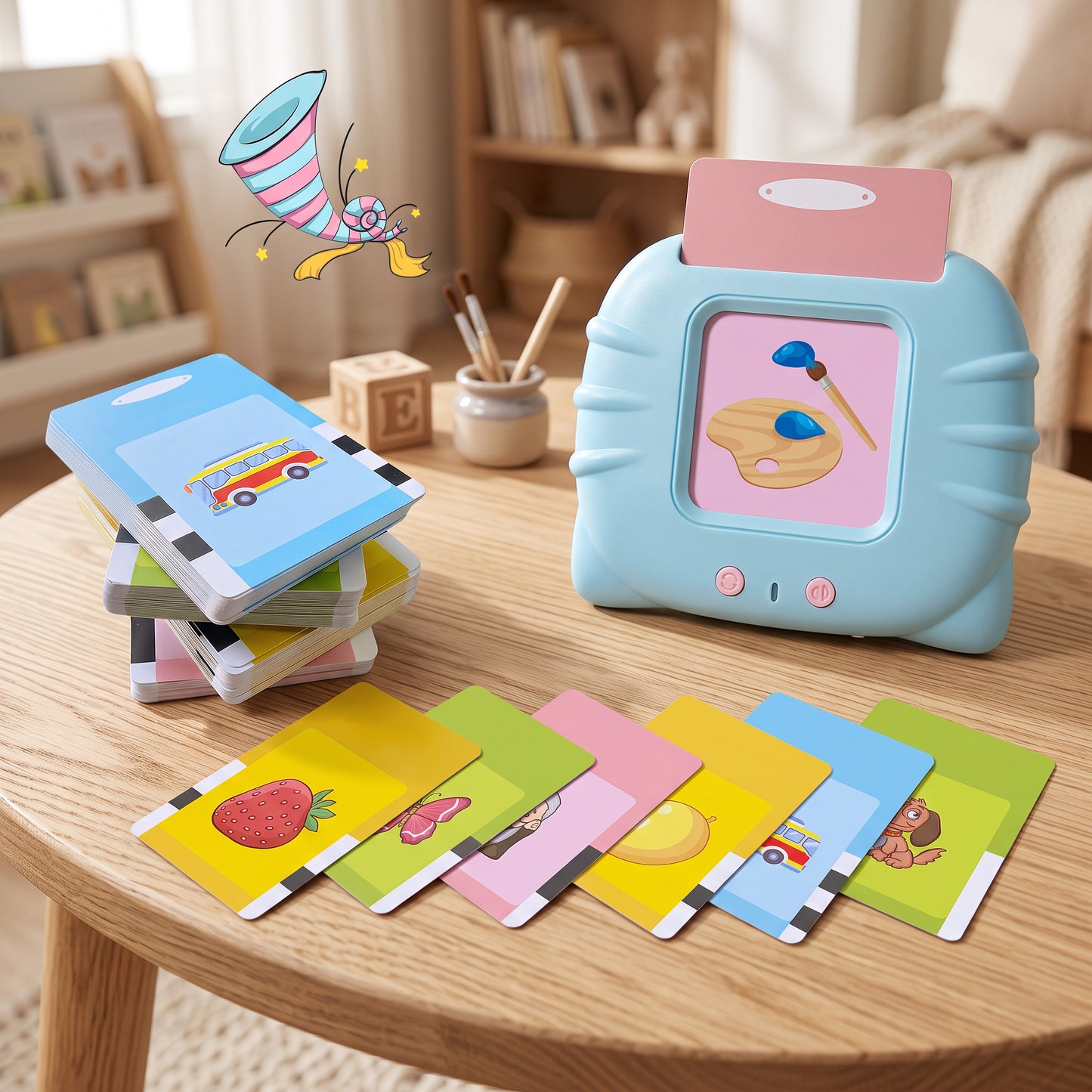 Audio Flash Card Reader with 224 Words and Repeat Function