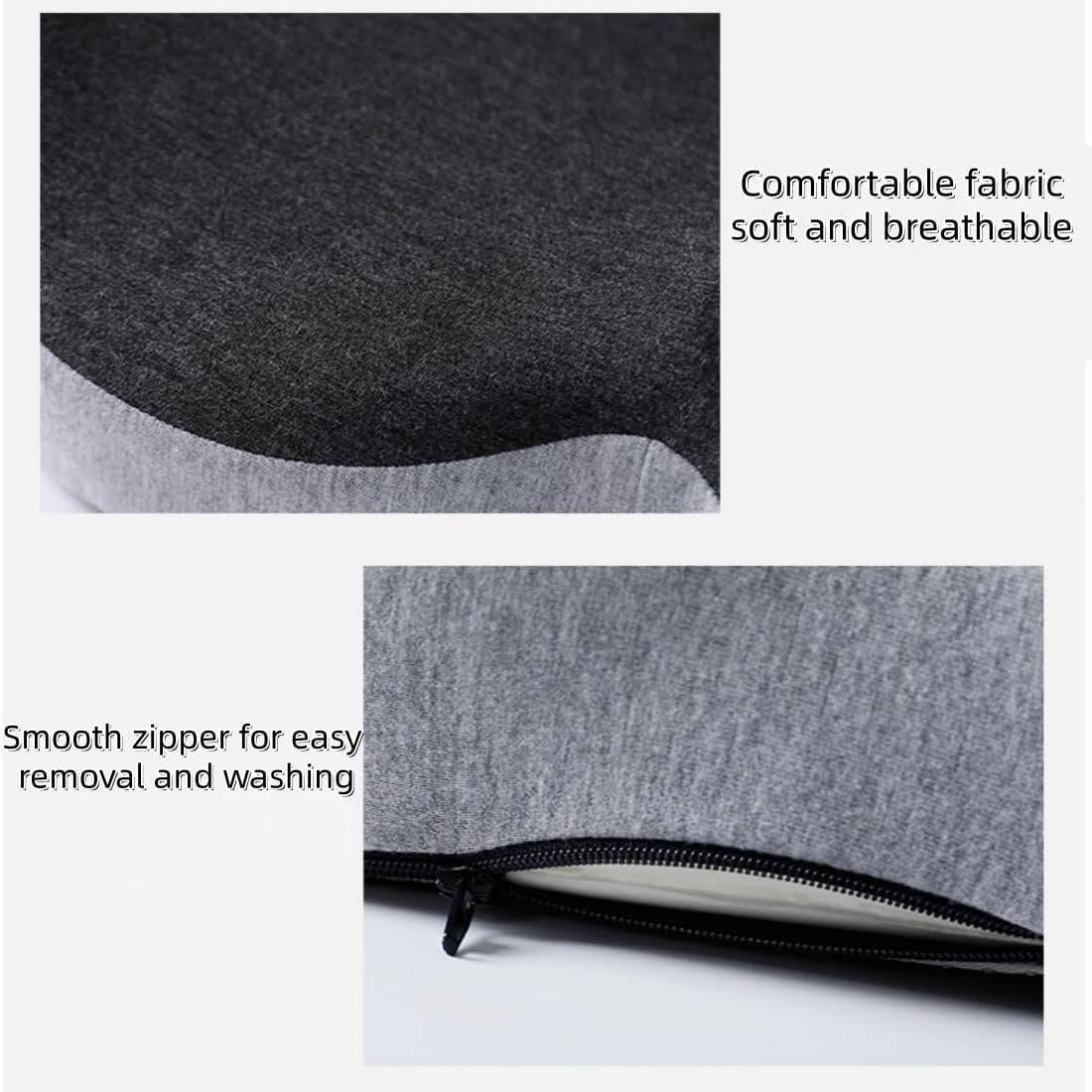 Ergonomic Memory Foam Seat Cushion Contoured Support, Car and Office Chair