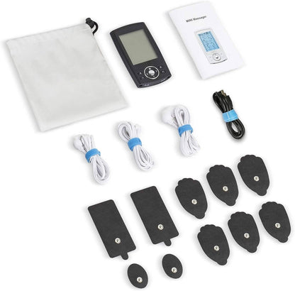 24 Mode TENS EMS Muscle Stimulator with Dual Channel and 10 Electrode Pads