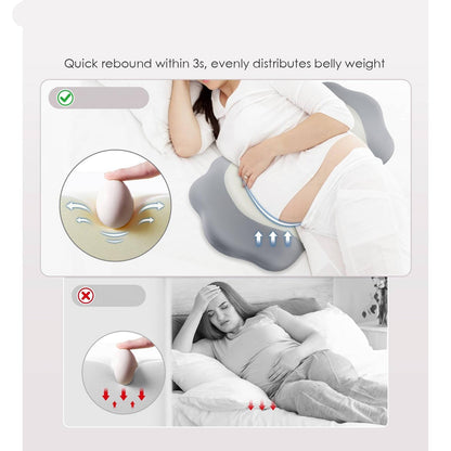 Adjustable Memory Foam Pregnancy Pillow with Cooling Washable Cover