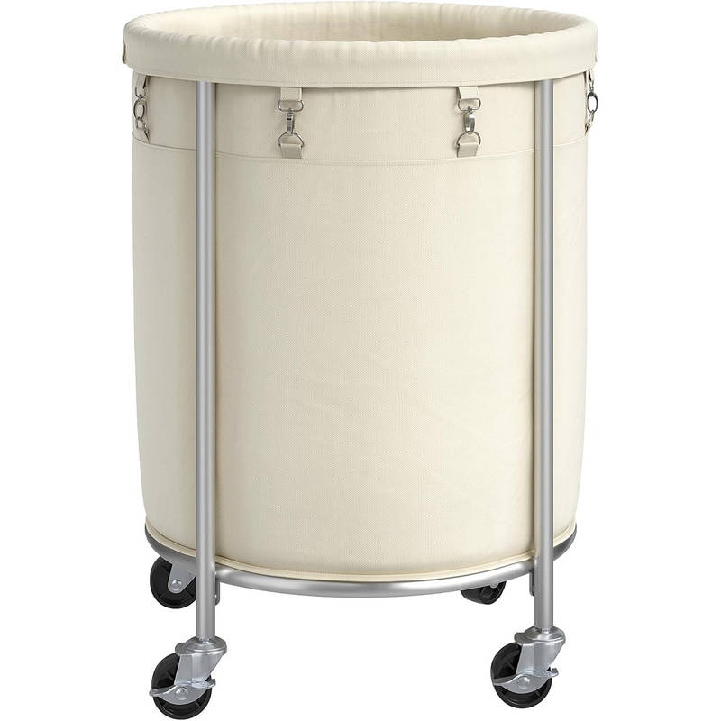 Laundry Basket with Wheels 29 Gallon, Removable Bag Tall Rolling Hamper for Easy Laundry Support