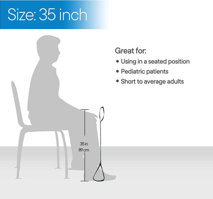 Leg Lifter Strap with Foot Loop and Hand Strap 35 Inch Support Aid