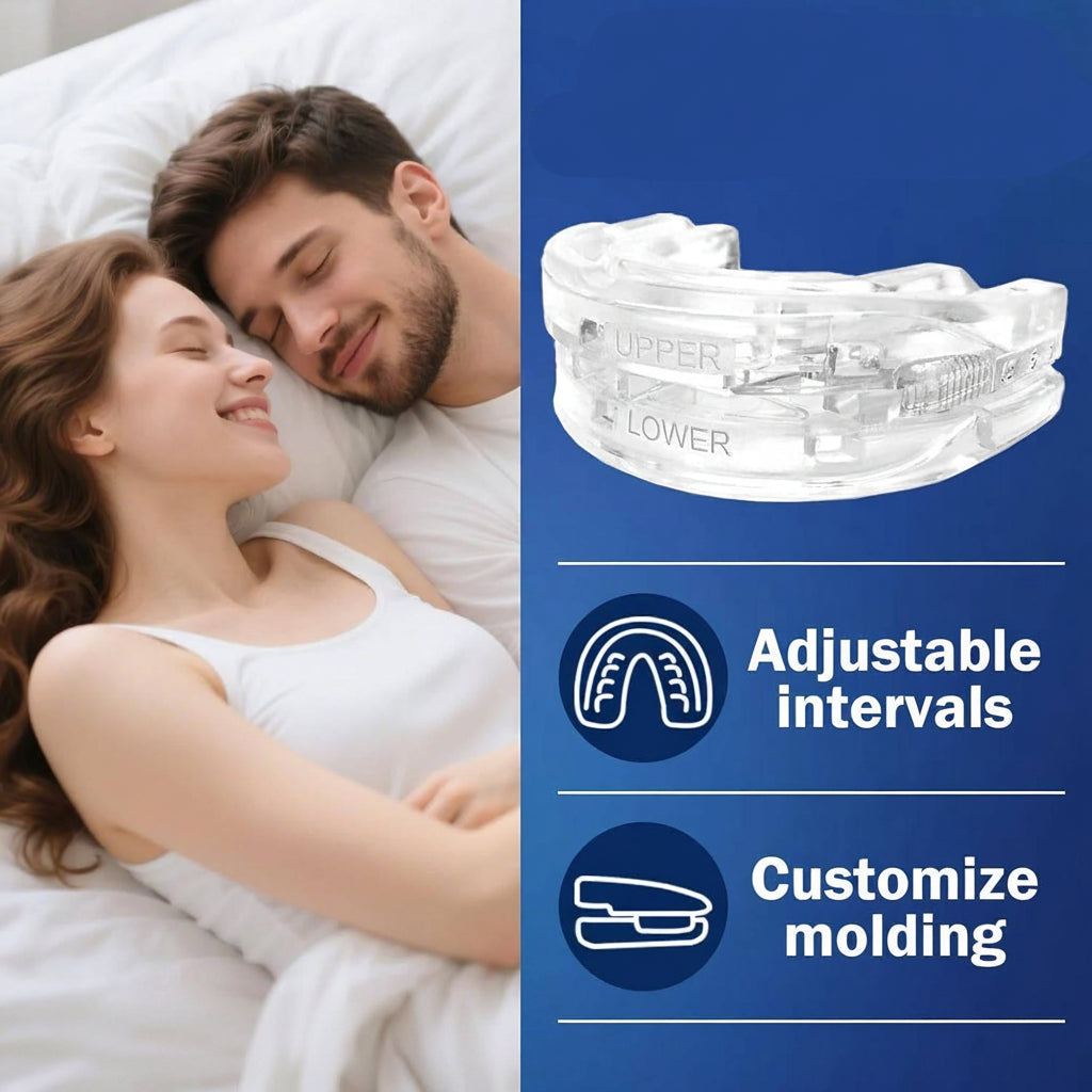 Adjustable Mouth Guard with Dual Tray Fit and Open Front Design