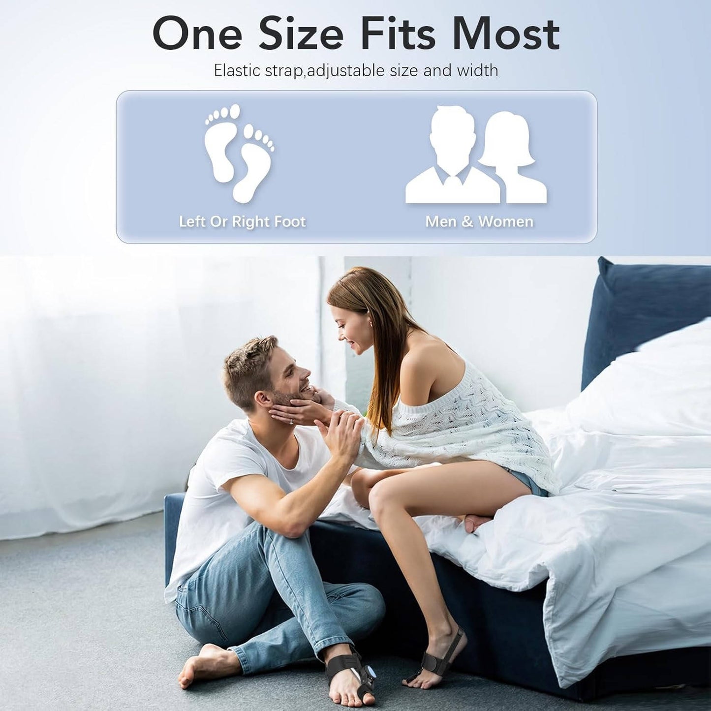 Adjustable Toe Support Brace with Knob System and Silicone Padding