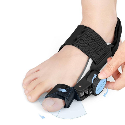 Adjustable Toe Support Brace with Knob System and Silicone Padding
