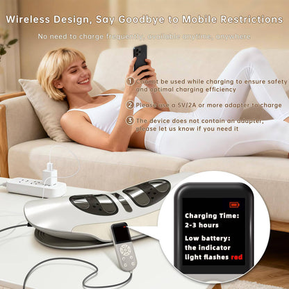 Lower Back Massager with Airbag Support Heat and Vibration Modes