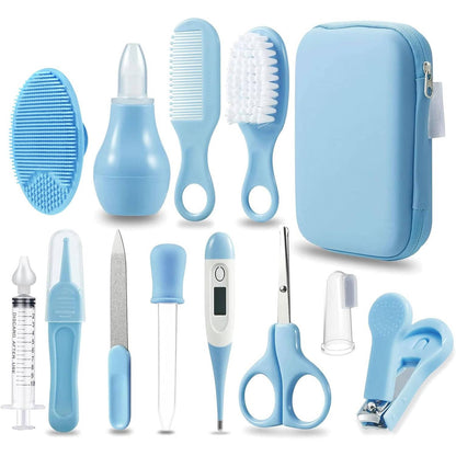 Baby Grooming Kit with Comb Brush Toothbrush Clippers and Scissors, 12 Piece