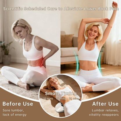 Lower Back Massager with Airbag Support Heat and Vibration Modes