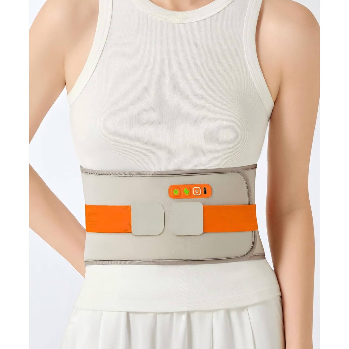 Rechargeable Heat Belt with Vibration and Adjustable Waist Strap
