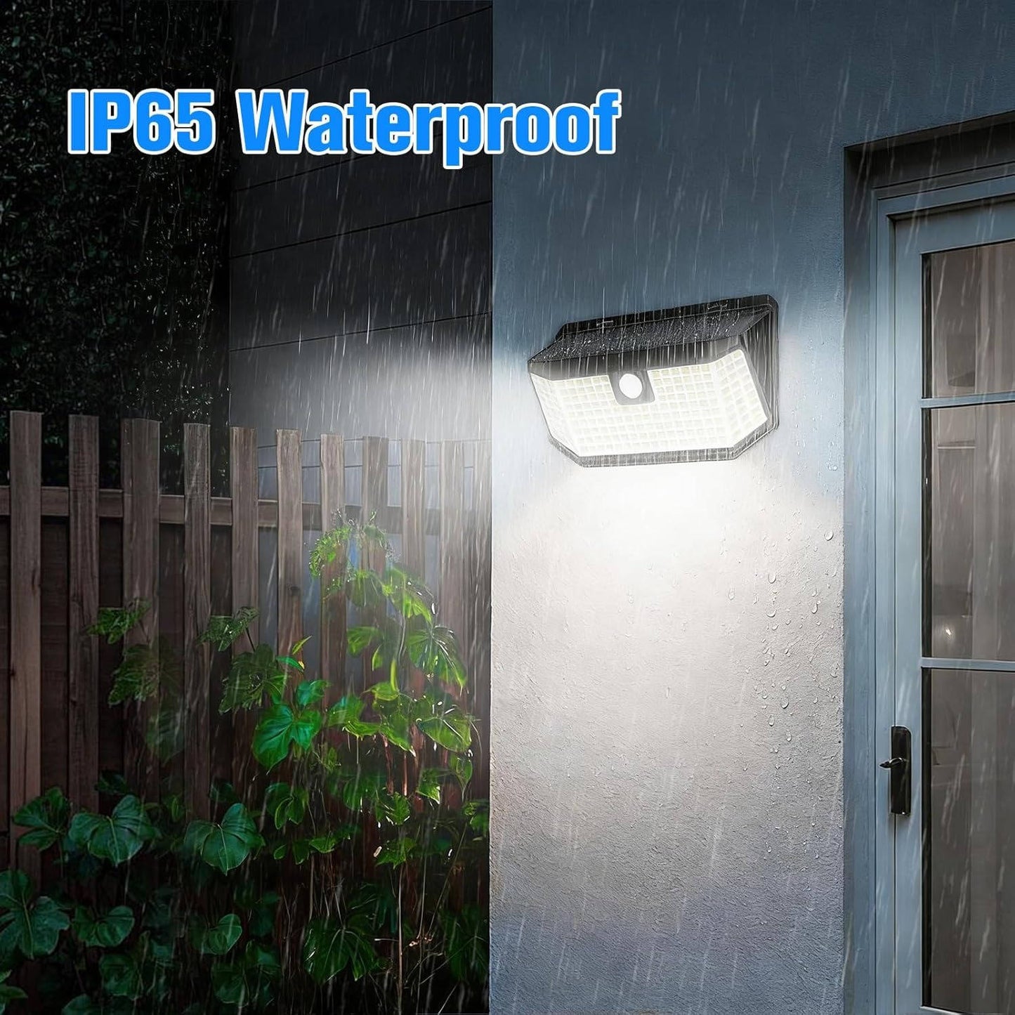Solar Motion Sensor Lights with 182 LEDs for Yard and Garage, Set of 2