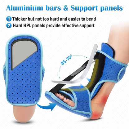 Foot Night Splint with Aluminum Bar for Plantar Fasciitis Support