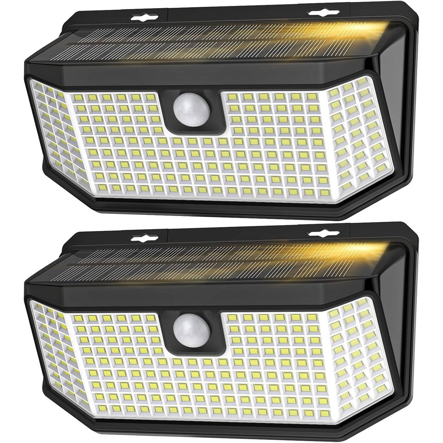 Solar Motion Sensor Lights with 182 LEDs for Yard and Garage, Set of 2