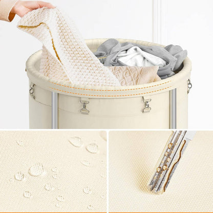 Laundry Basket with Wheels 29 Gallon, Removable Bag Tall Rolling Hamper for Easy Laundry Support