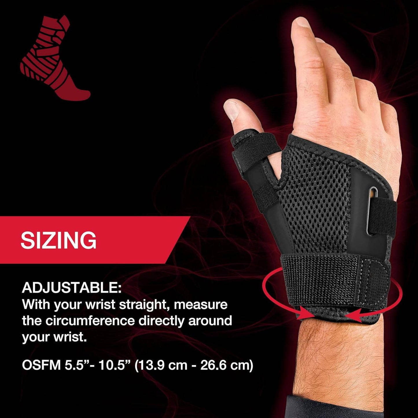 Thumb Support Brace with Dual Stabilizers and Adjustable Straps