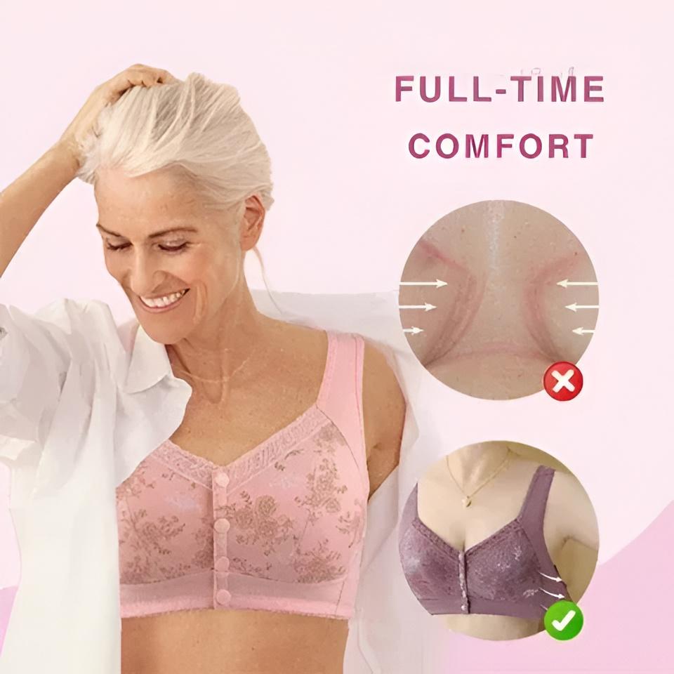 EasyLift Bra Front Closure Cotton Soft Wireless Bra