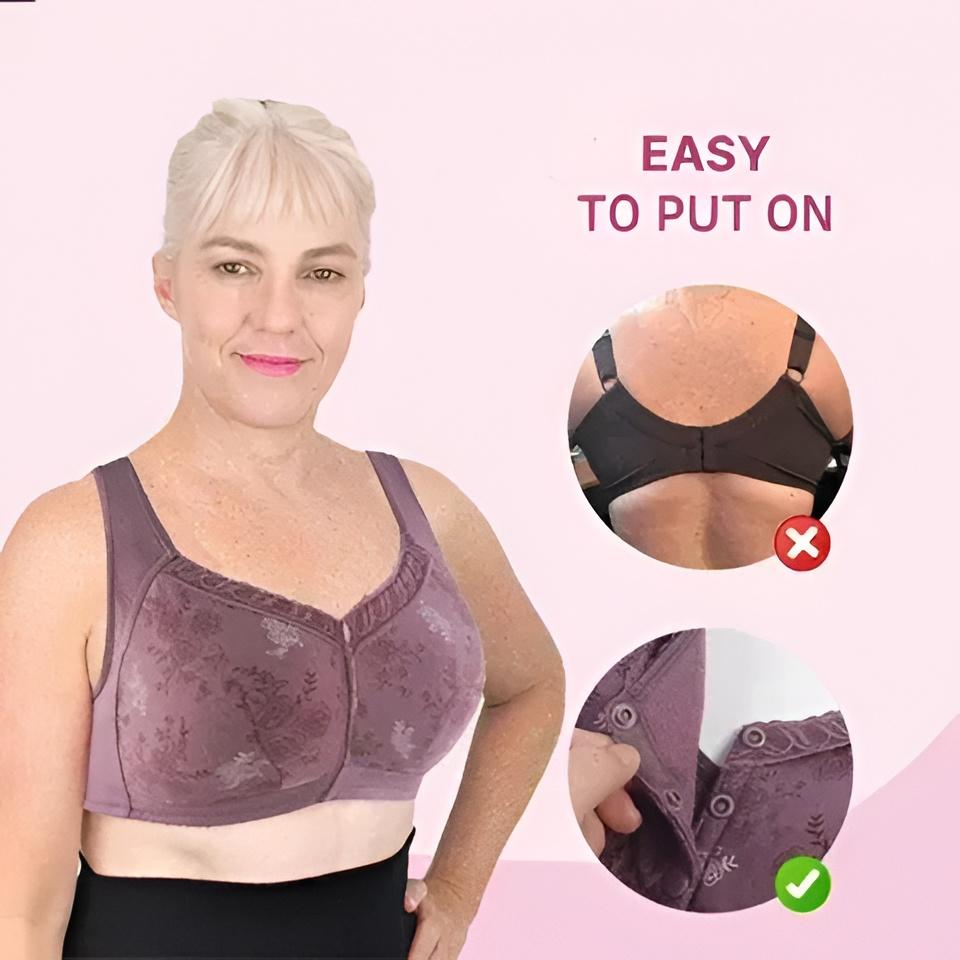 EasyLift Bra Front Closure Cotton Soft Wireless Bra