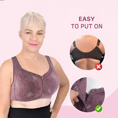 EasyLift Bra Front Closure Cotton Soft Wireless Bra