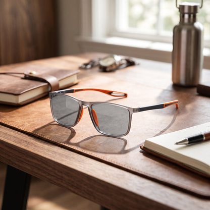 Progressive Reading Glasses with Blue Light Filter and Titanium Frame