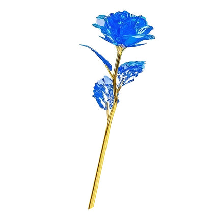 Holographic Rose with Hand-Placed Petals and Iridescent Coating