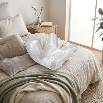 Contoured Face Support Pillow with Raised Pillars and Removable Washable Case