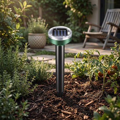 Solar Ultrasonic Rodent Repellent with Variable Frequency Sound and IP65 Waterproof Rating