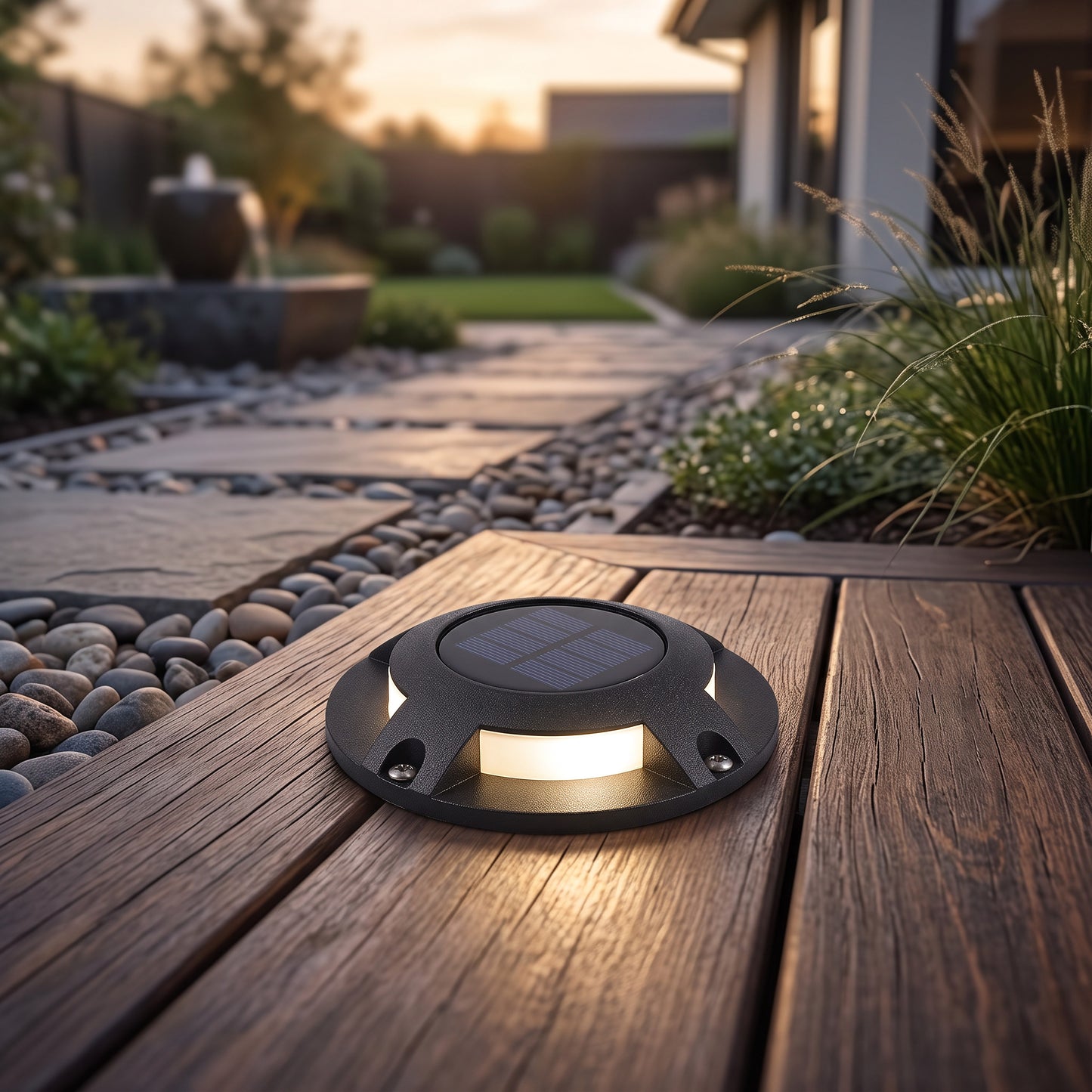 Outdoor Solar Pathway Light with Automatic Dusk Sensor and 80 Hour Runtime