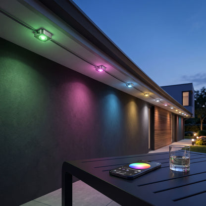 Roofline LED Light Strand 100ft with RGBICW Color Nodes and App Control