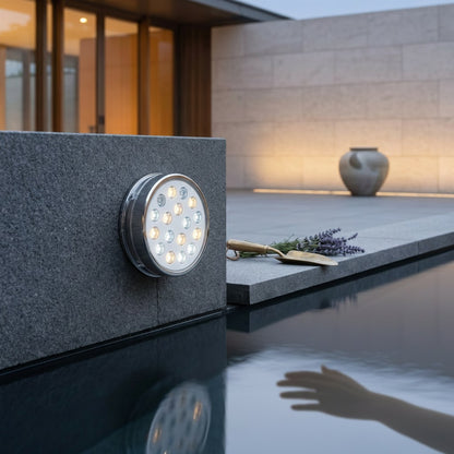 Submersible Pool Light with 12-Color Remote Control and Suction Cup Mount