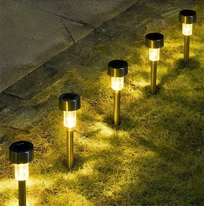Solar Pathway Stake Lights for Garden and Yard Decor, 10 Piece