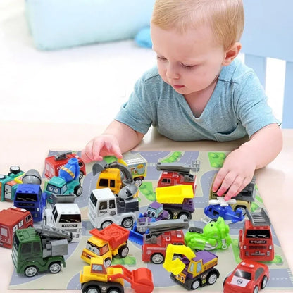 Calendar of 24 Colorful Pull Back Cars for Daily Racing Surprises Before Christmas