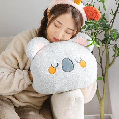 Plush Hand Warmer Pillow with Side Openings and PP Cotton Filling, 12 Inch