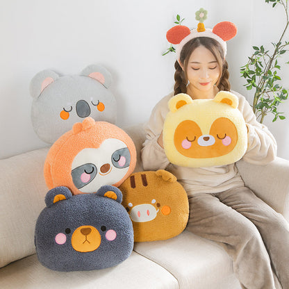 Plush Hand Warmer Pillow with Side Openings and PP Cotton Filling, 12 Inch