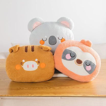 Plush Hand Warmer Pillow with Side Openings and PP Cotton Filling, 12 Inch