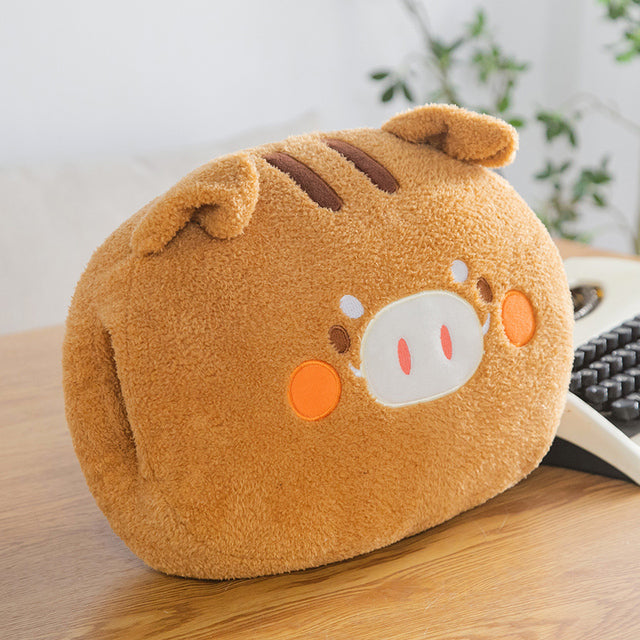 Plush Hand Warmer Pillow with Side Openings and PP Cotton Filling, 12 Inch