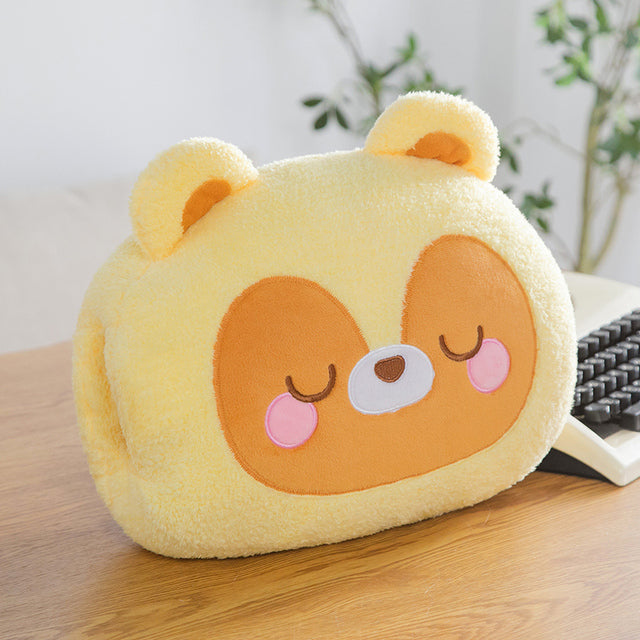 Plush Hand Warmer Pillow with Side Openings and PP Cotton Filling, 12 Inch