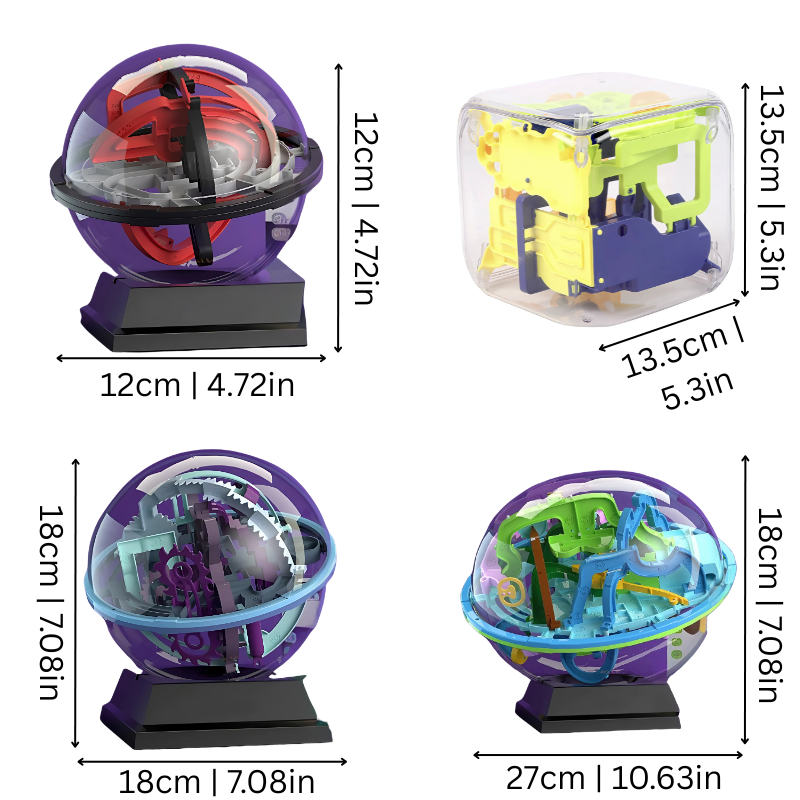 Colorful 3D maze puzzle ball, a logic game challenging kids' dexterity and problem-solving skills