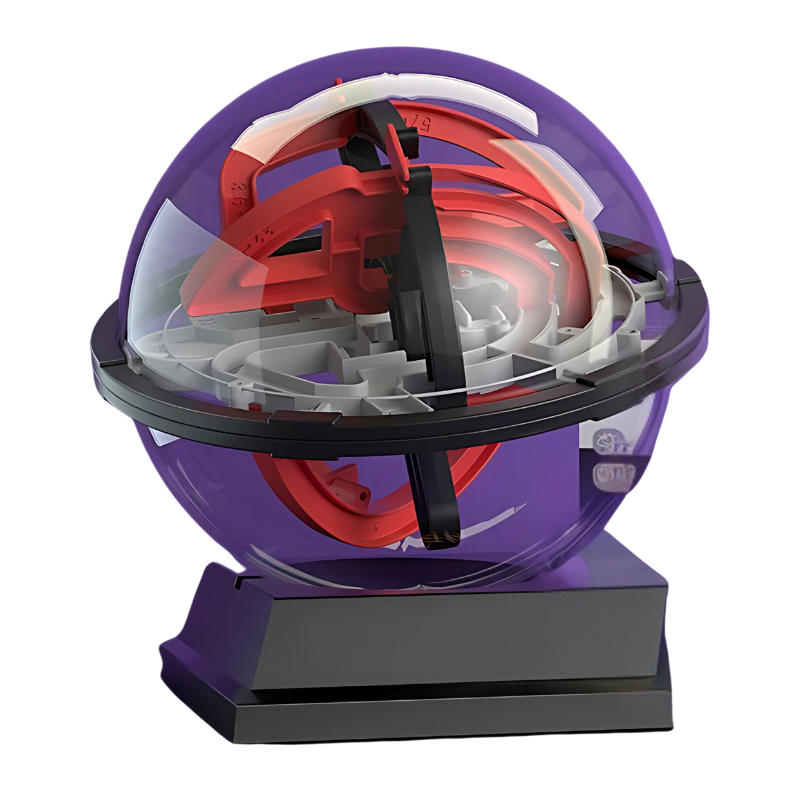Close-up of a Kids 3D Labyrinth Puzzle Ball Toy, highlighting its intricate 3D maze design