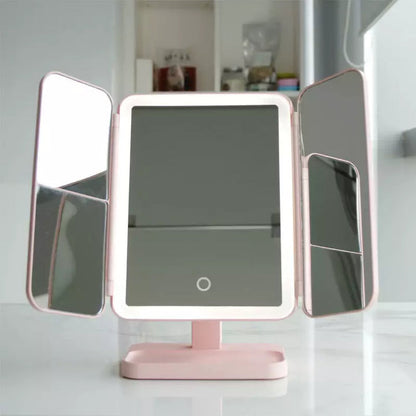 LED Make-up Mirror with Triple Lighting - Clara-White-The Livary