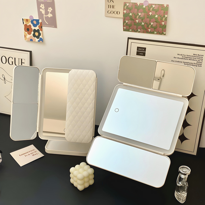LED Make-up Mirror with Triple Lighting - Clara-White-The Livary