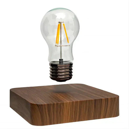 Levitating Lamp with Magnetic Float and Adjustable Color Temperature, Walnut Wood Base