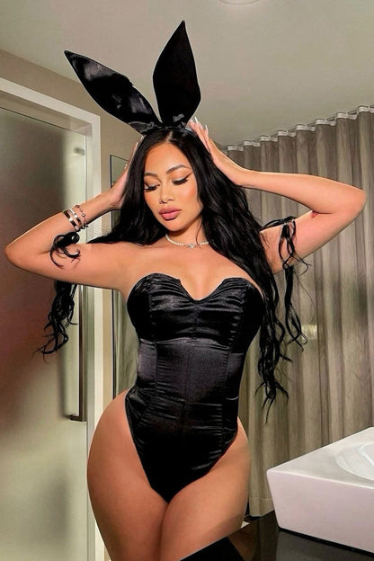 Matched Bunny Bodysuit with Coordinating Ear Piece