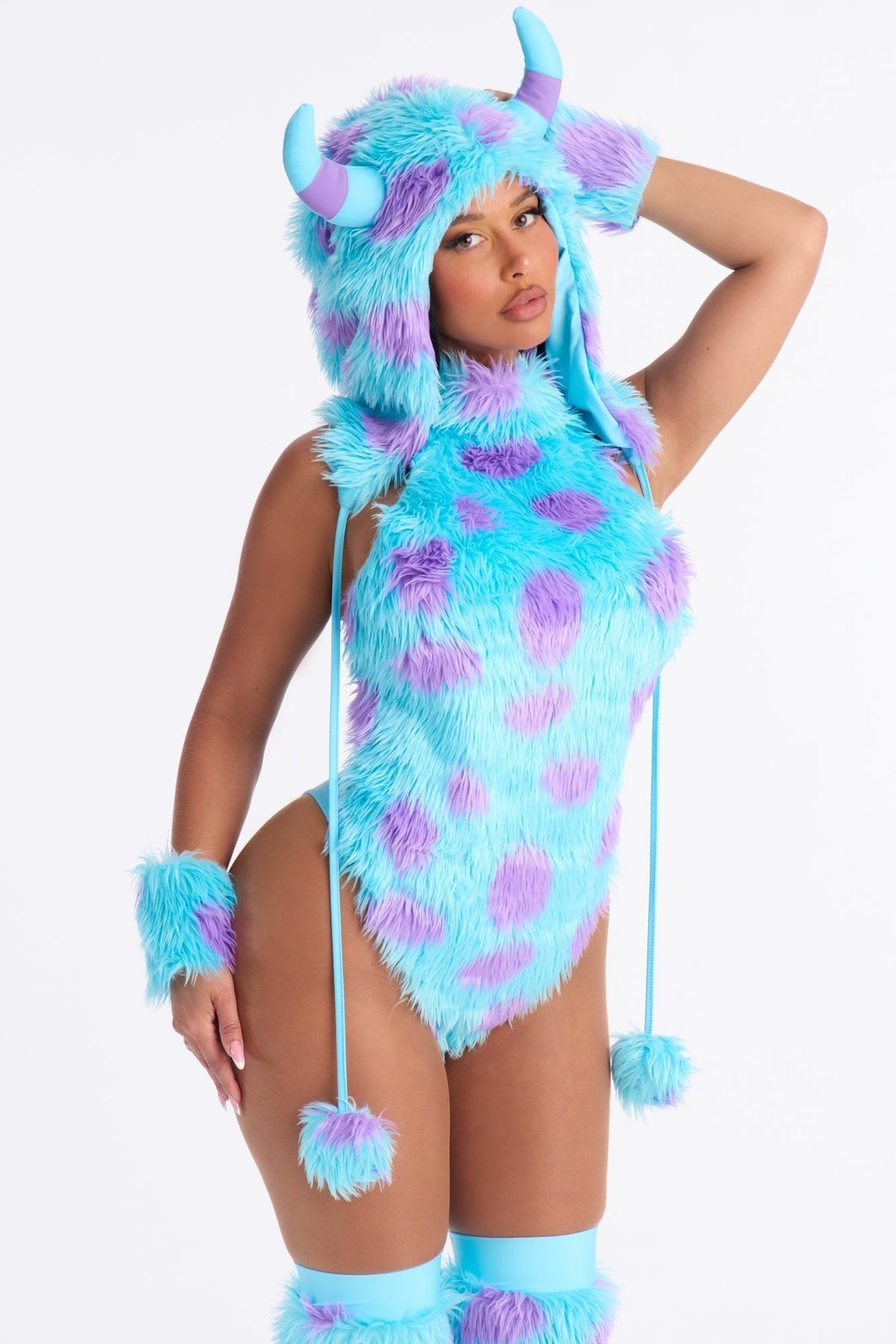 Creature Inspired Outfit with Plush Calf Accessories