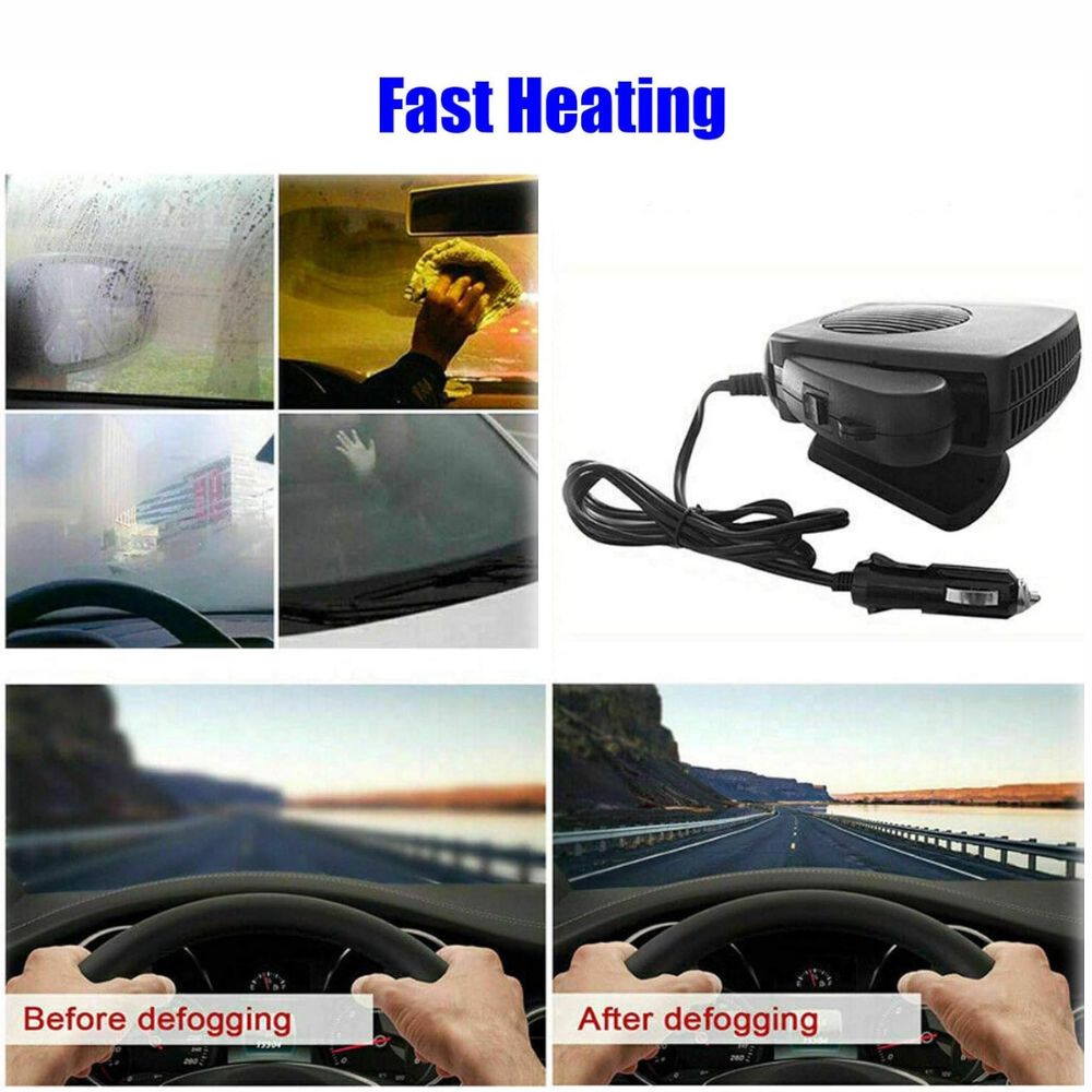 Portable Car Heater with Ceramic Element and Dual Mode, 12V Socket Compatible