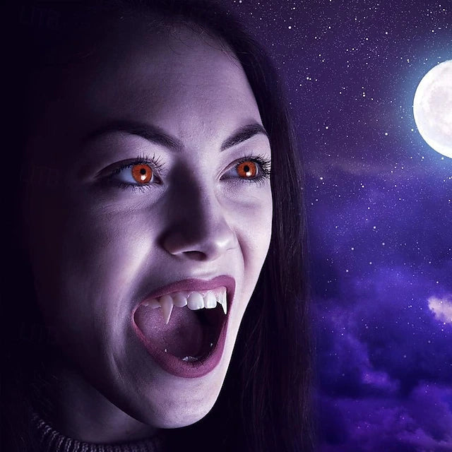 Retractable Vampire Fangs Costume Teeth for Halloween and Cosplay