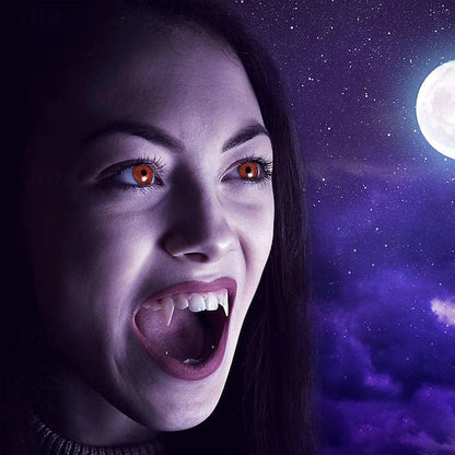 Retractable Vampire Fangs Costume Teeth for Halloween and Cosplay