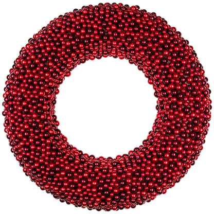 Crimson Berry Holiday Wreath with Sparkle Backing 20 Inch Unlit