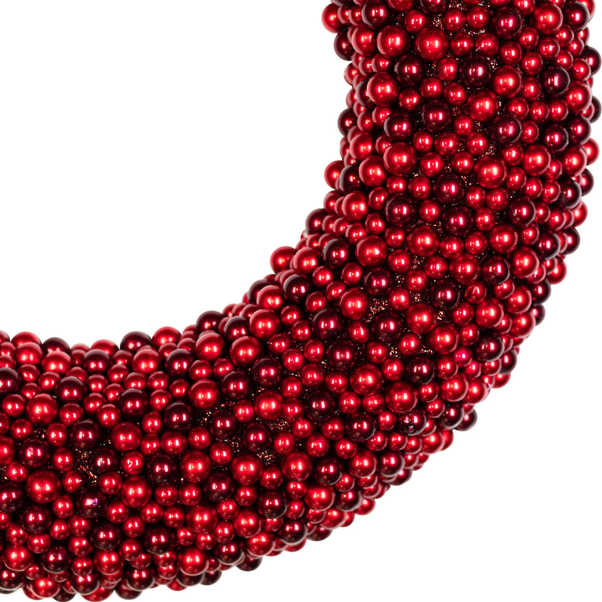 Crimson Berry Holiday Wreath with Sparkle Backing 20 Inch Unlit