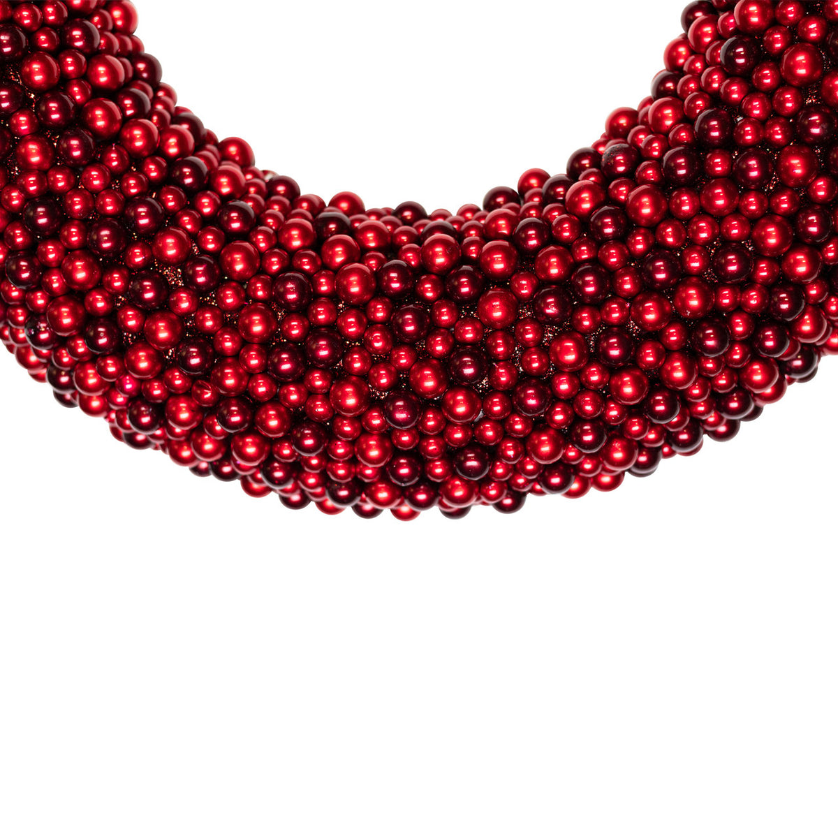 Crimson Berry Holiday Wreath with Sparkle Backing 20 Inch Unlit