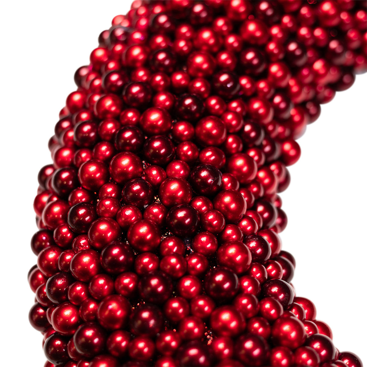 Crimson Berry Holiday Wreath with Sparkle Backing 20 Inch Unlit